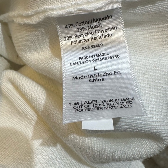 White Beaded Pineapple Print Women's Sweater Top size L - Picture 7 of 7